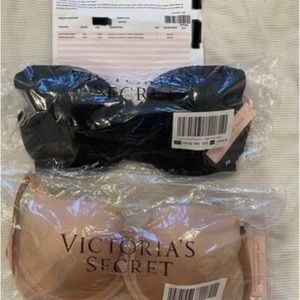 Brand New with Tags - VS - 32DDD - NUDE & BLACK BBV DEMI BRAS - $90 for Both*